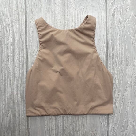 Skims Womens Nude Tan Fits Everybody High Neckline Racerback Sports Bra Size XXS - Picture 1 of 4